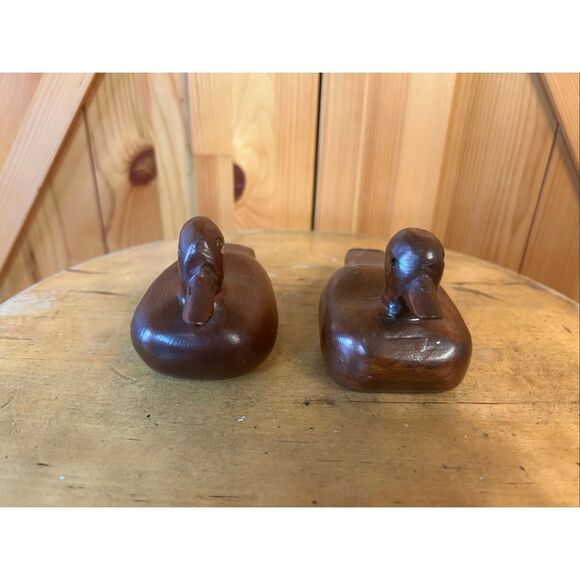 Vintage wooden hand carved ducks Signed Alvin Henriksen (5185) - Picture 2 of 10
